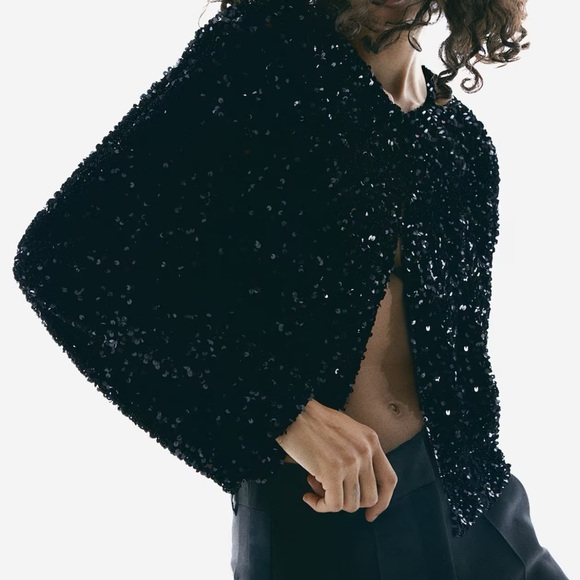 H&M Black Sequin Blazer - Picture 2 of 6